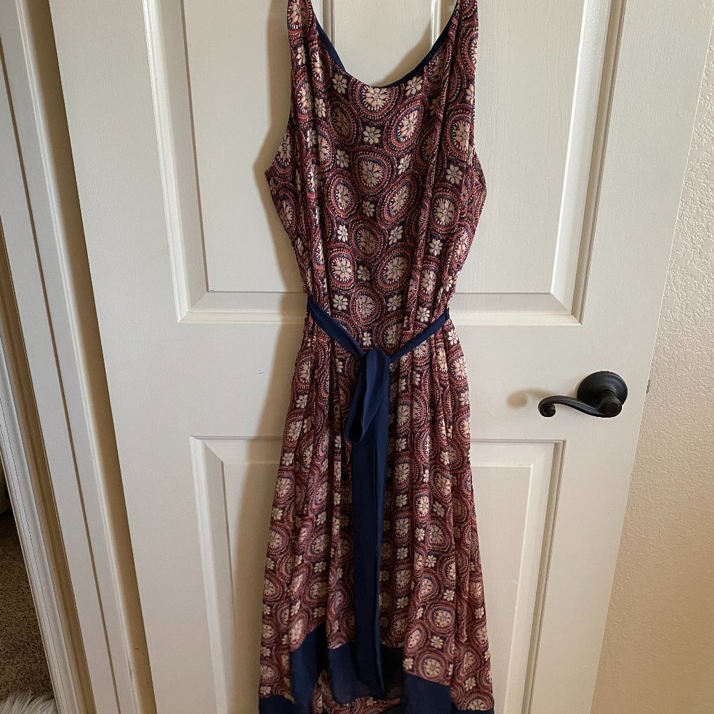 Floral high/low lined dress SZ18/20